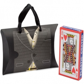 Baraja de pocker en cajita de cartón para hombre