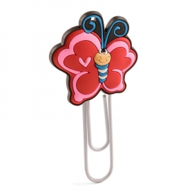 Linterna llavero y marcapágina en caja de cartón motivo floral