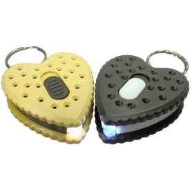 Linterna llavero y marcapágina en caja de cartón motivo floral