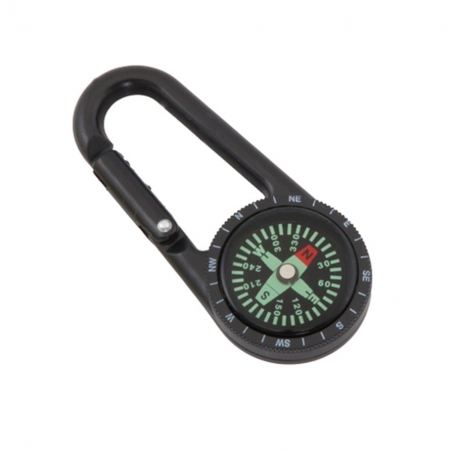 Mosquetón con brújula