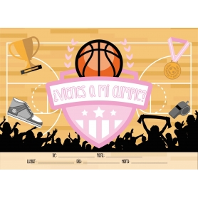 Invitación cumpleaños baloncesto