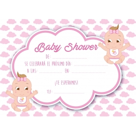 Invitaciones de baby shower gemelos