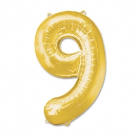 Globos de números dorados