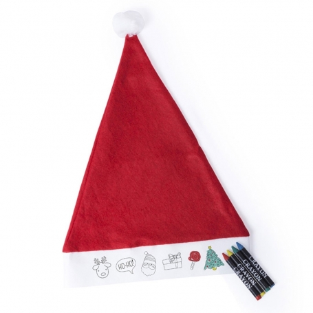 Gorro de papá noel para colorear