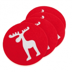 Set de 4 posavasos navideños