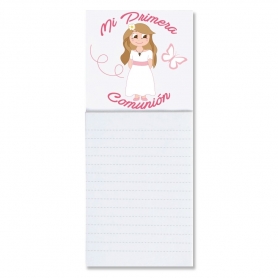 Libreta con imán para comunión de niña