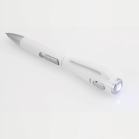 Bolígrafo con linterna blanco