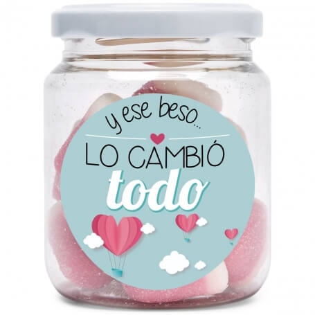 Regalo tarro de chuches amor