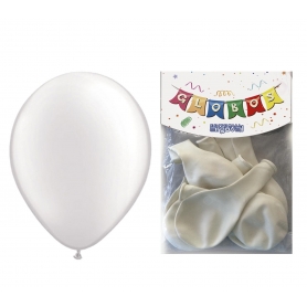 Pack de 12 globos blancos