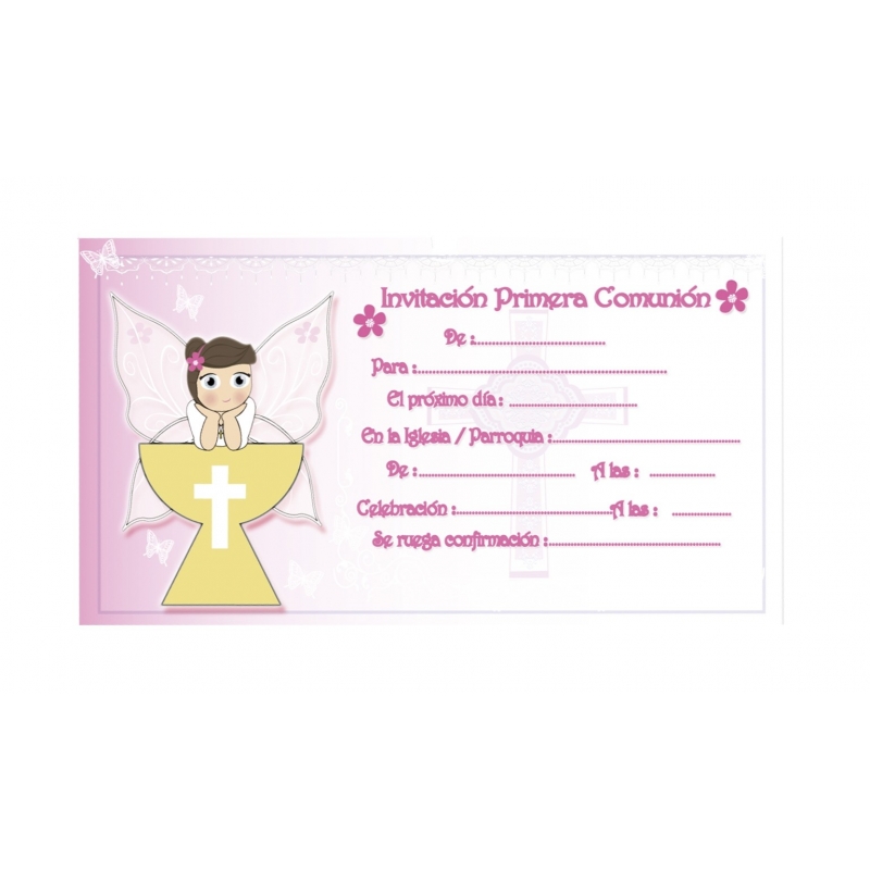 Invitación de comunión niña