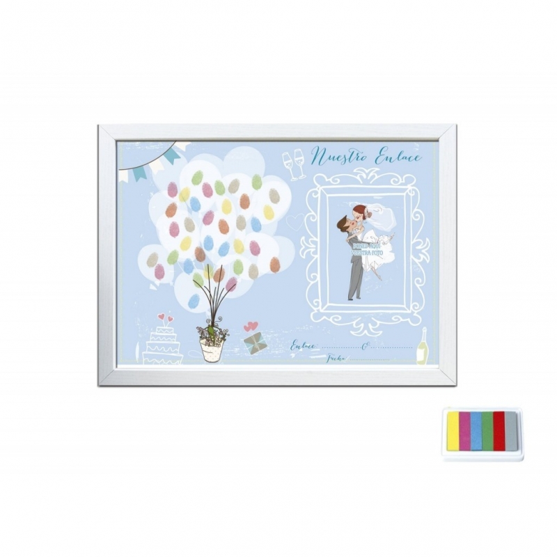 Marco de huellas para boda