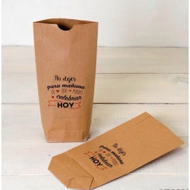 Bolsa kraft no dejes para mañana rojo