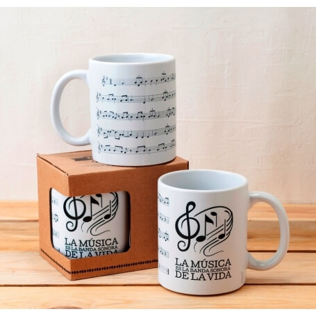 Taza cerámica partitura musical