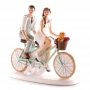Figura de pareja de boda en bicicleta originales