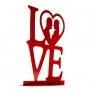 Figura de boda metal love rojo barata