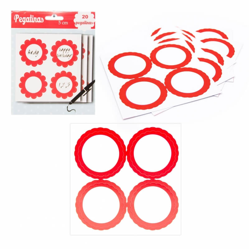 Pack de pegatinas en forma de flor