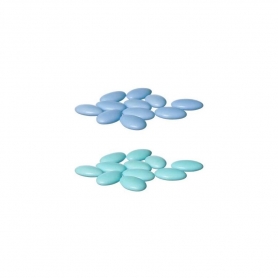 Peladillas en caja de acetato personalizada para fecha y nombre de comunión