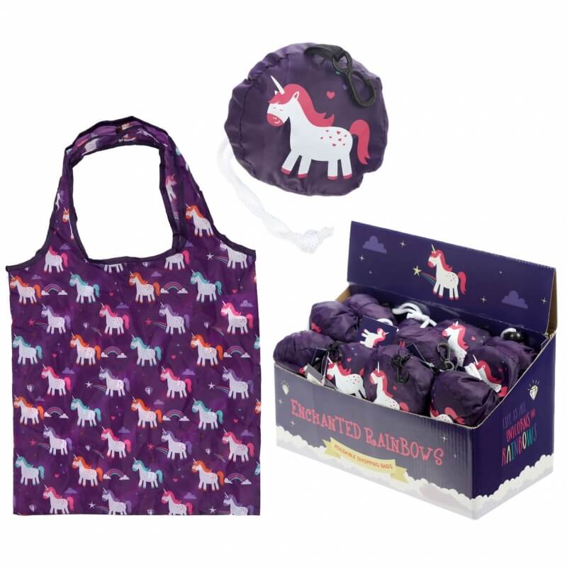 Bolsa plegable de unicornio
